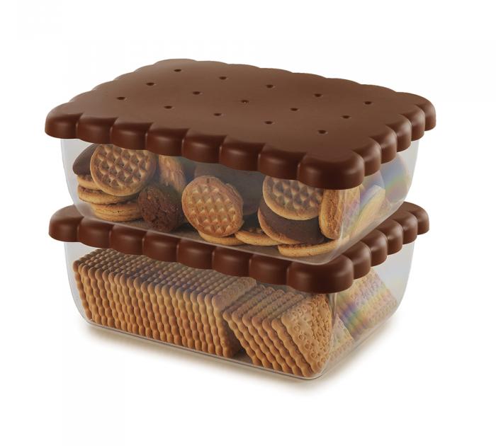 Snips Rectangular Light Brown Biscuit Saver 2.7 Liter